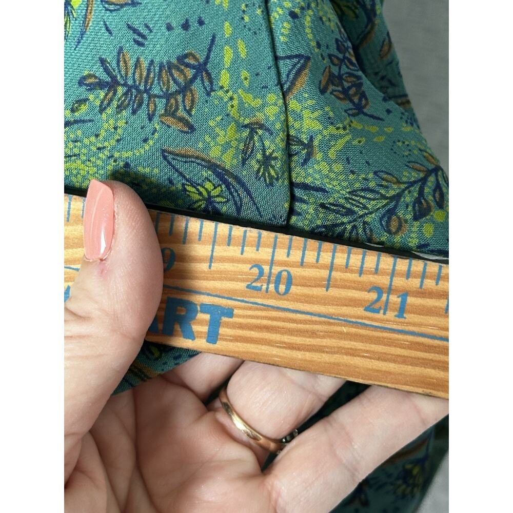 Free People Teal Green Printed Peasant Blouse - Picture 12 of 13